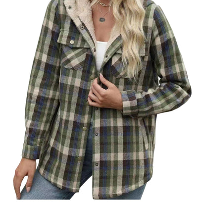 Damen Flanelljacke mit Fleecefutter 7