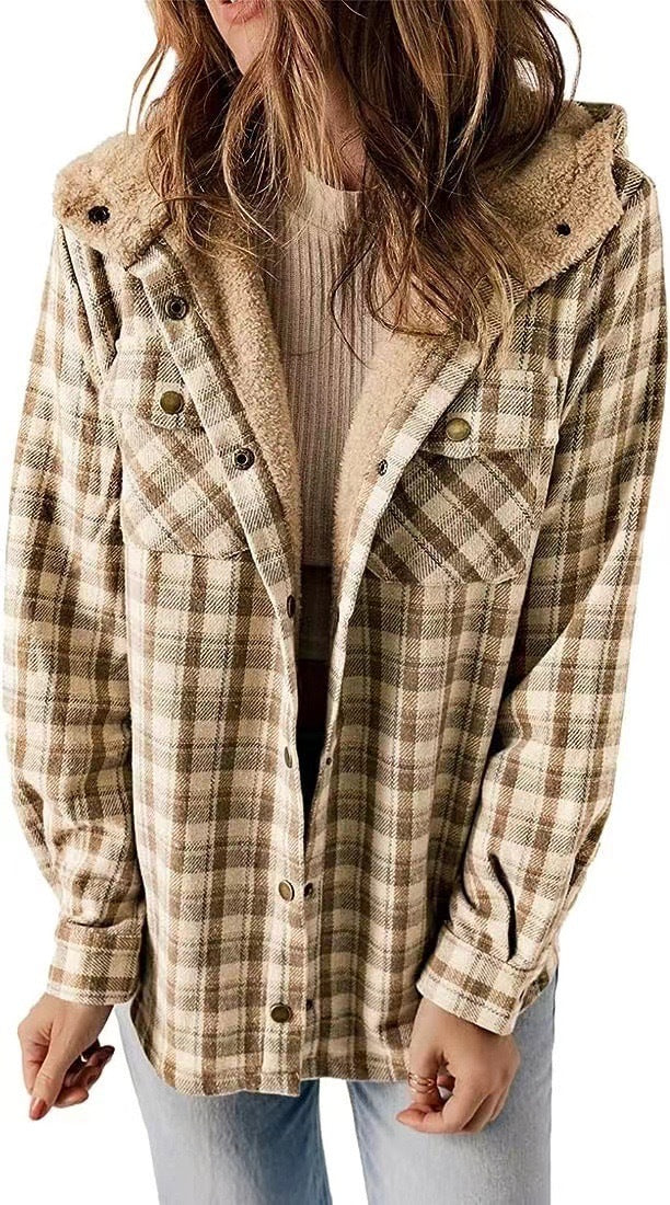 Damen Flanelljacke mit Fleecefutter 8