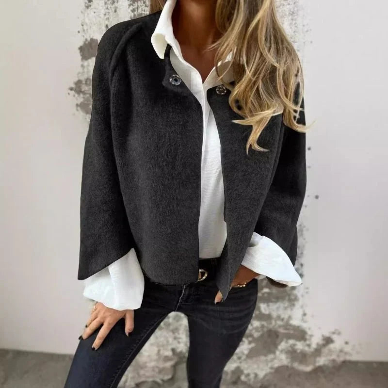 Damen Jacke mit Knopfleiste und weiten Ärmeln 5