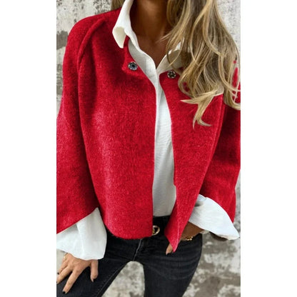 Damen Jacke mit Knopfleiste und weiten Ärmeln 8