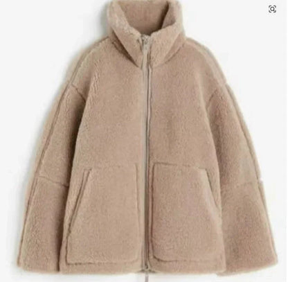 Damen Lammwolljacke mit Stehkragen 3