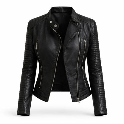 Damen Lederjacke klassisch und vielseitig 0