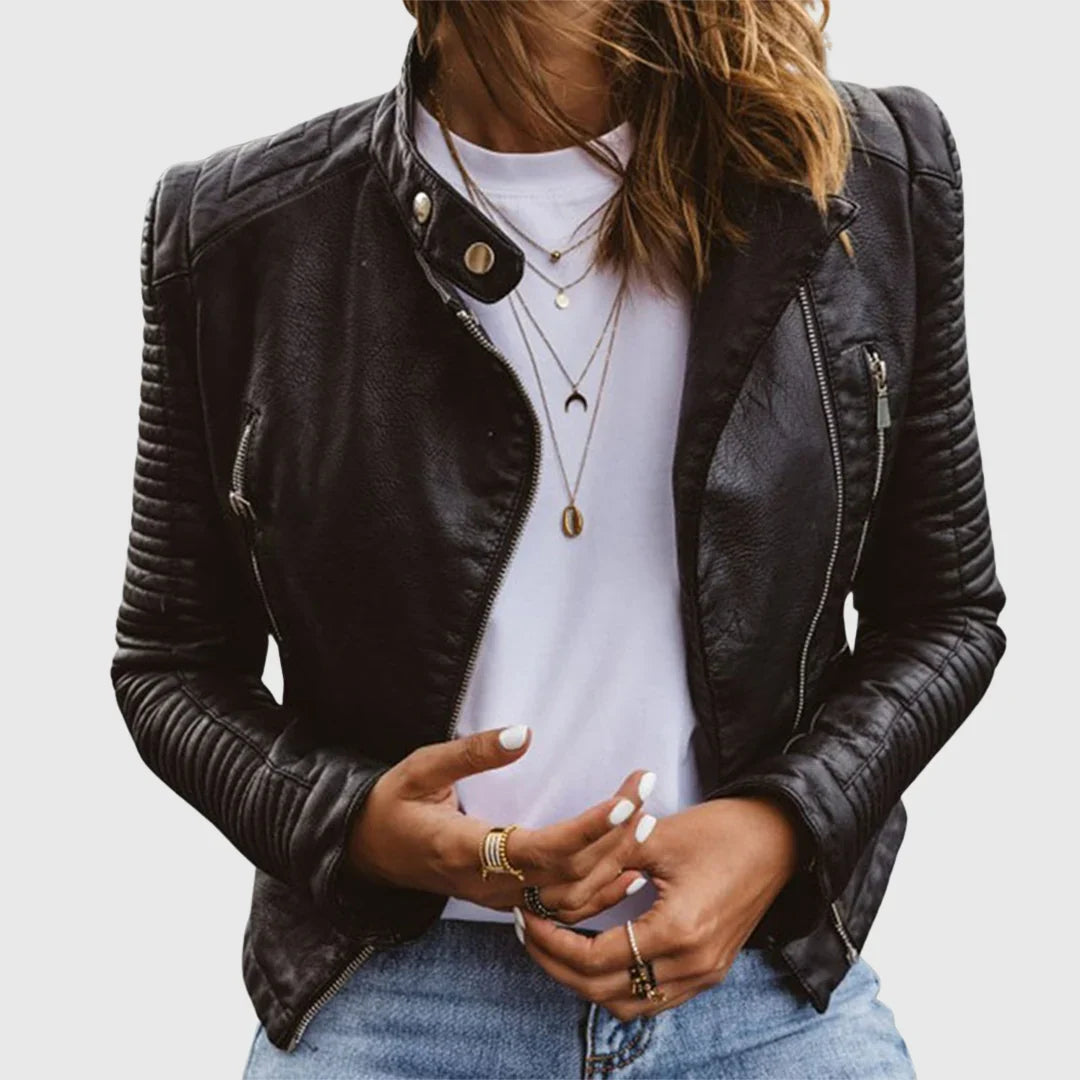 Damen Lederjacke klassisch und vielseitig 2