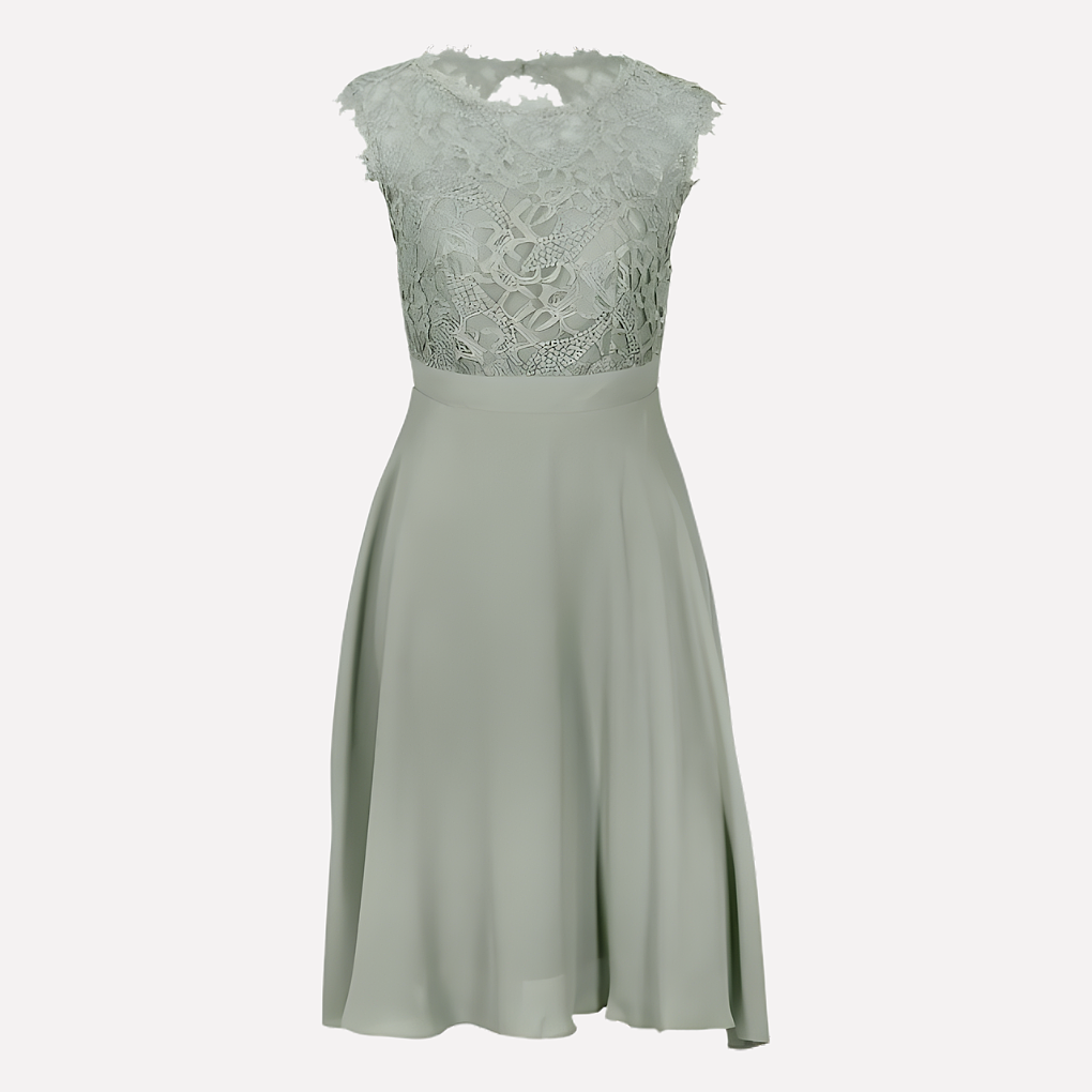 Mini Kleid Damen | Spitzenbesatz & Eleganter A-Linien-Schnitt