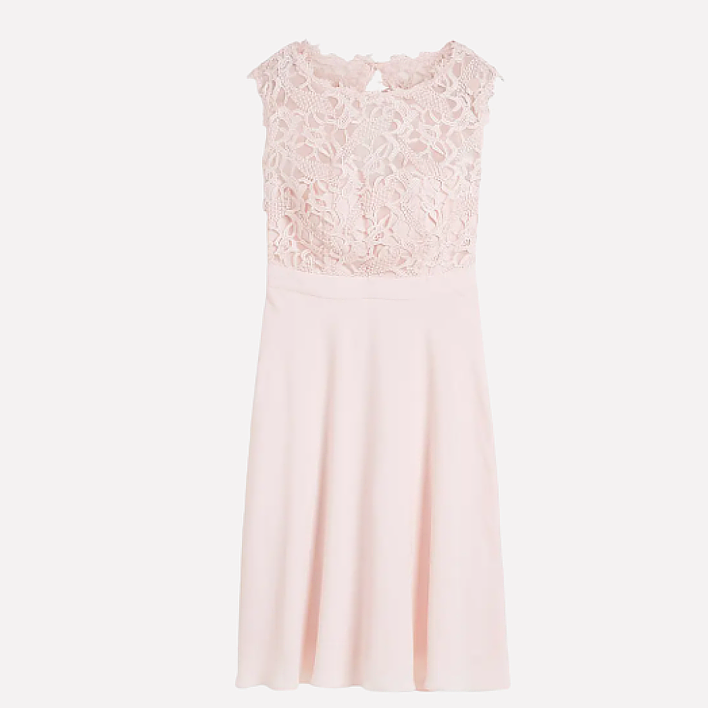 Mini Kleid Damen | Spitzenbesatz & Eleganter A-Linien-Schnitt