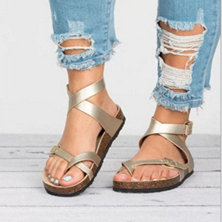 Sommer Sandalen Damen | Zehenring & Kreuzriemen
