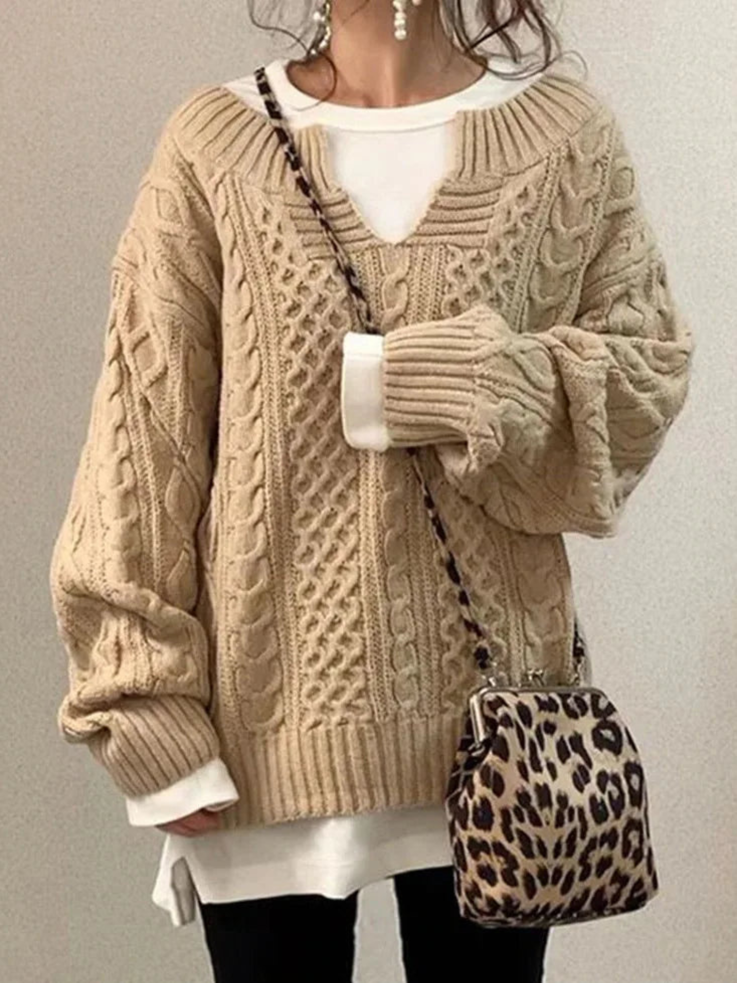 Damen Strick-Sweatshirt | Lockere Passform