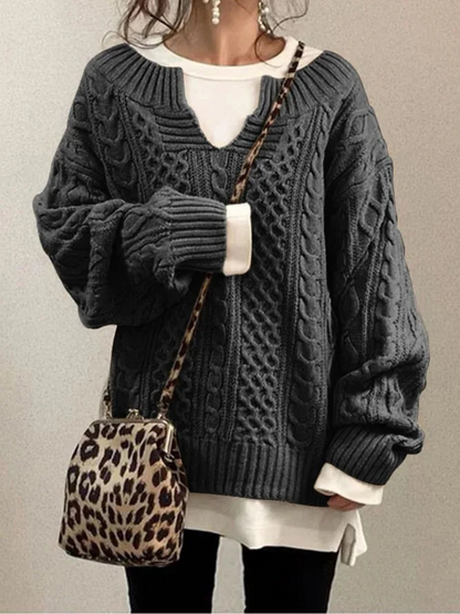 Damen Strick-Sweatshirt | Lockere Passform