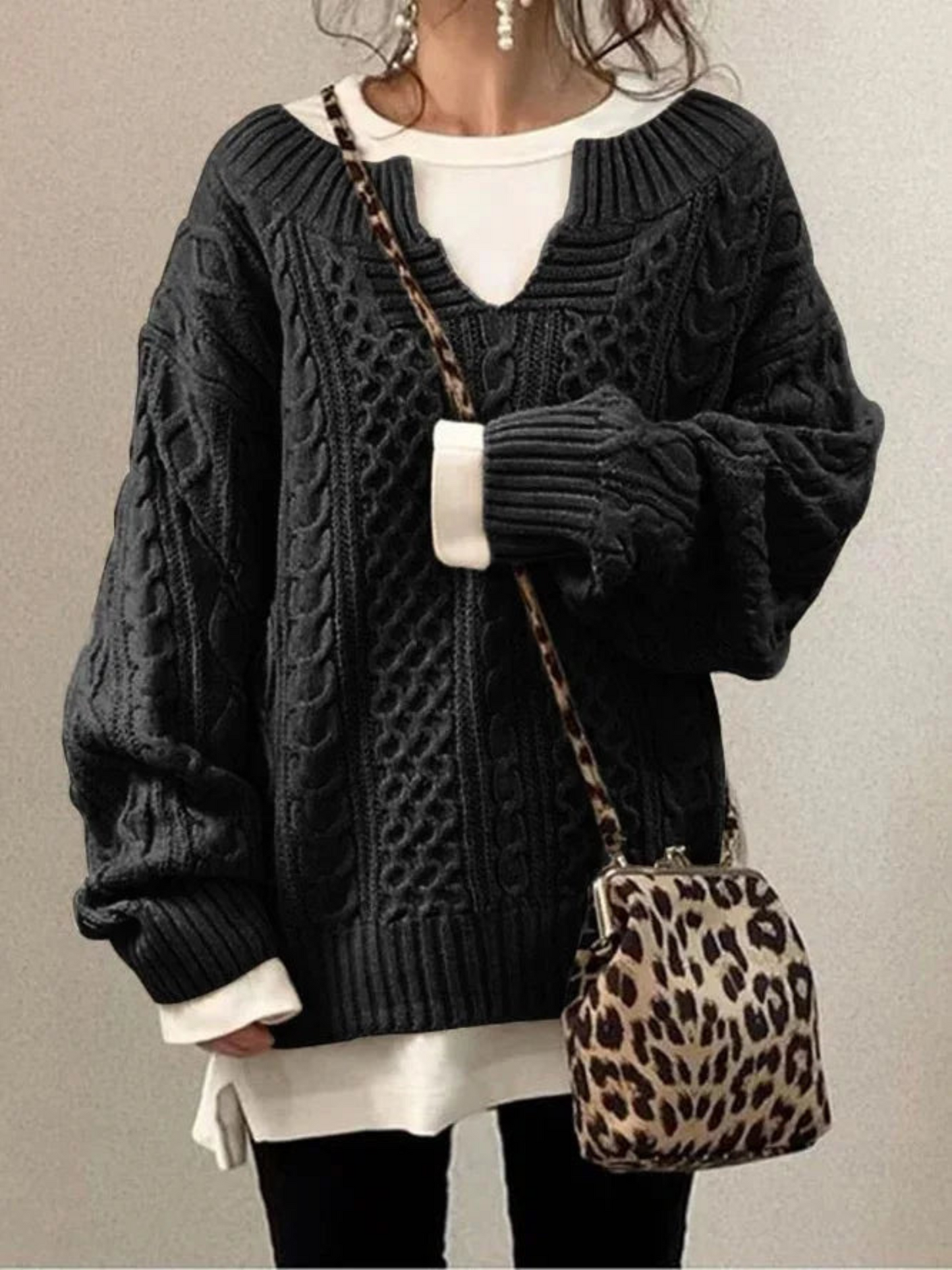 Damen Strick-Sweatshirt | Lockere Passform