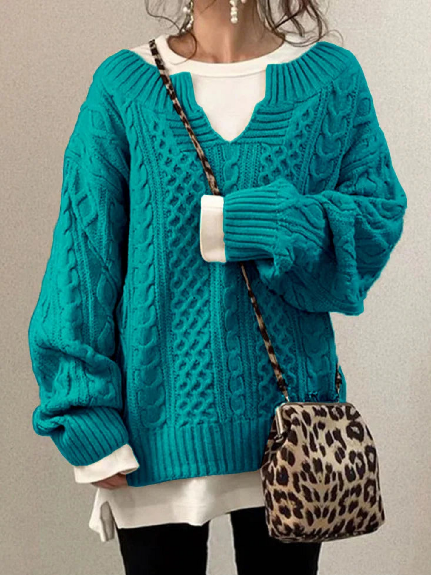 Damen Strick-Sweatshirt | Lockere Passform