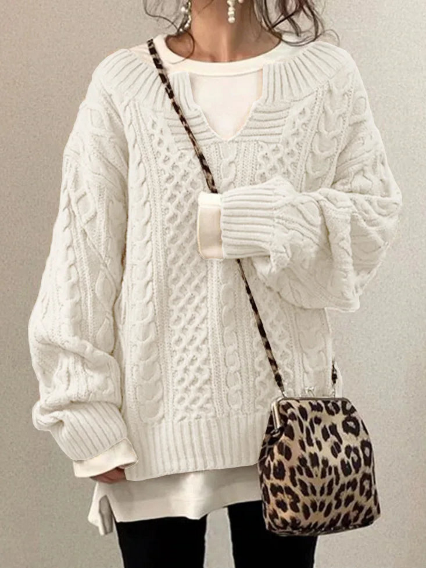 Damen Strick-Sweatshirt | Lockere Passform