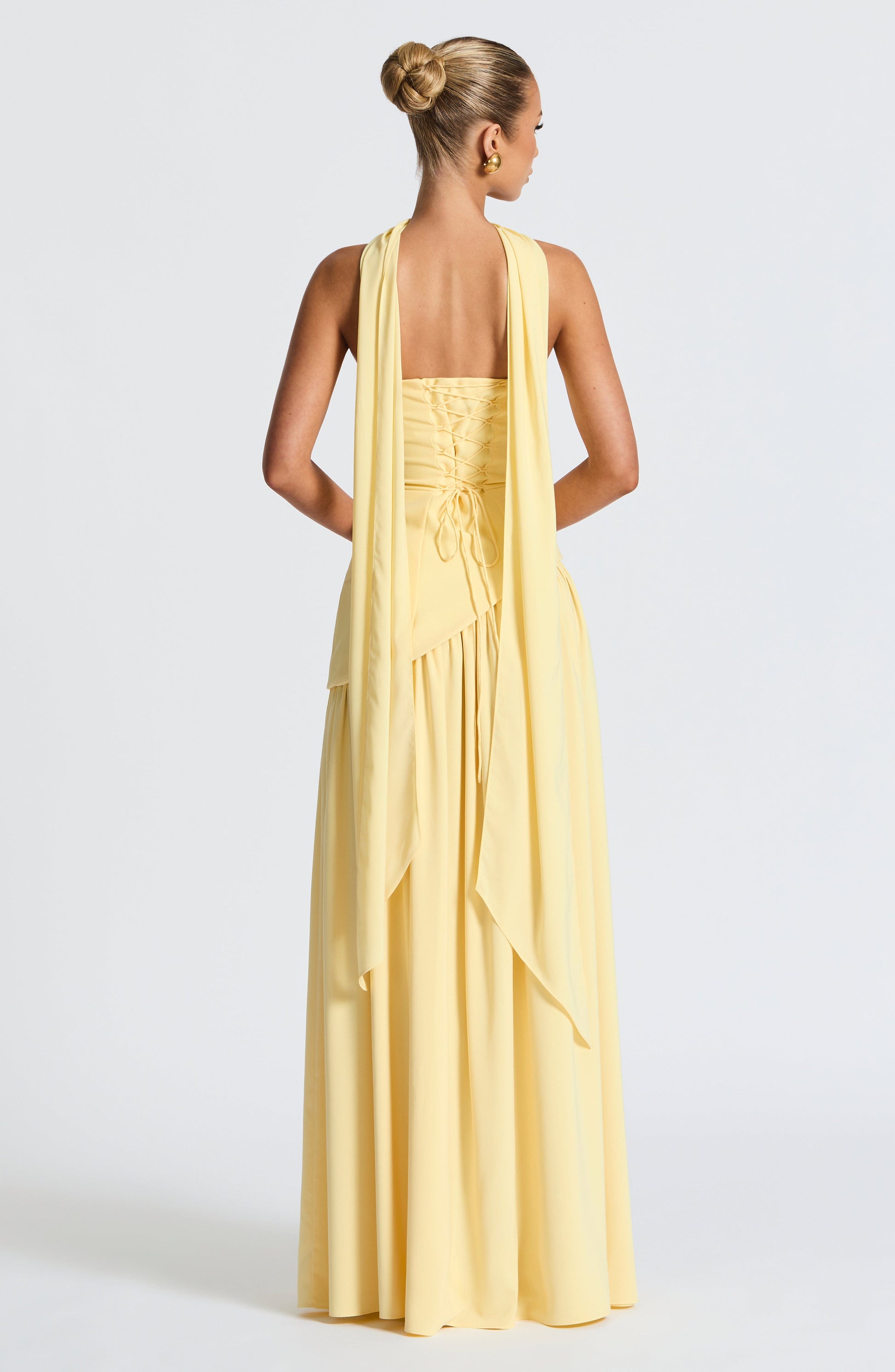 Maxi Abendkleid Damen | Trägerloses Korsett & Hoher Schlitz
