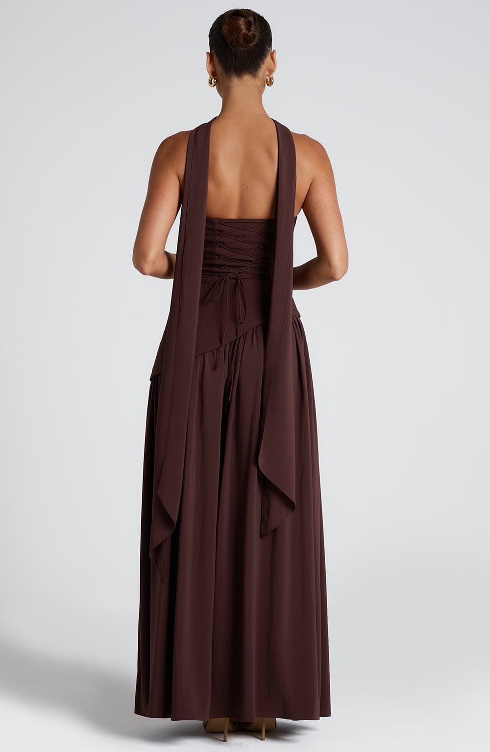 Maxi Abendkleid Damen | Trägerloses Korsett & Hoher Schlitz