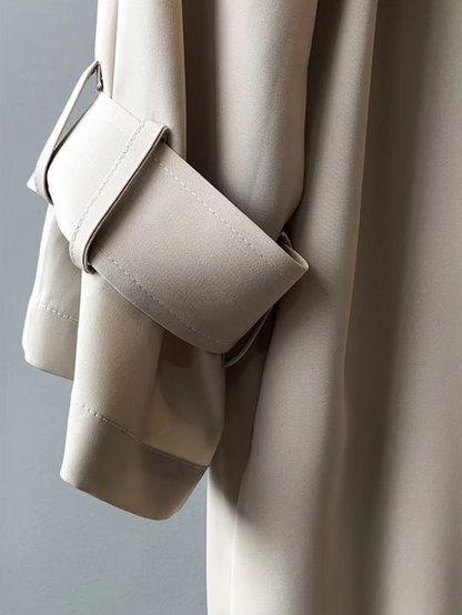 Stilsicherer Trenchcoat für Damen doppeltreihig wasserfest Übergangsjacke
