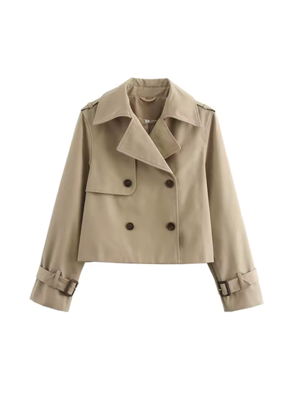Wasserdichter Damen-Trenchcoat mit Bindegürtel für die Übergangszeit