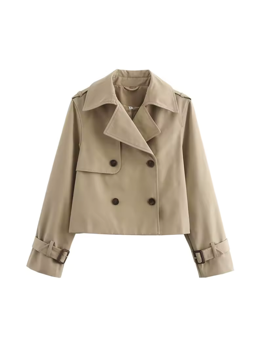 Wasserdichter Damen-Trenchcoat mit Bindegürtel für die Übergangszeit