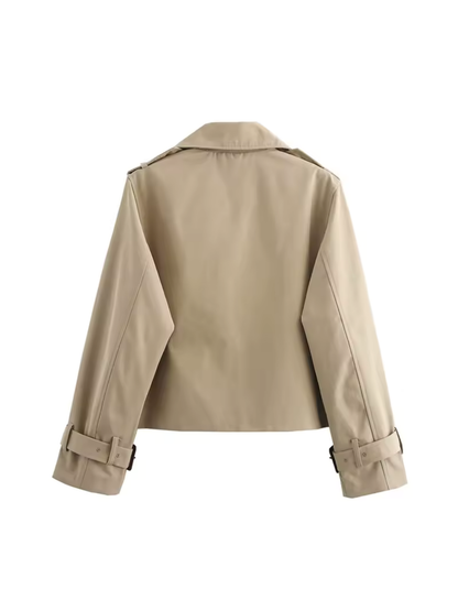 Wasserdichter Damen-Trenchcoat mit Bindegürtel für die Übergangszeit