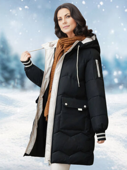 Damen Winterparka | Lang, mit Kapuze