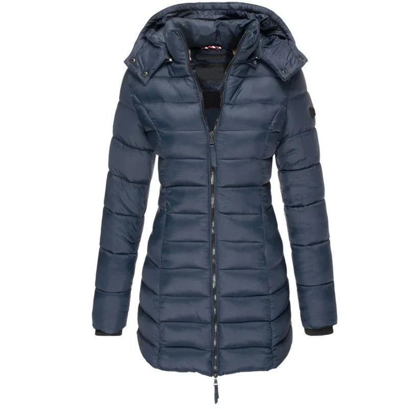 Damen warme Daunenjacke mit Kapuze Olivia 0