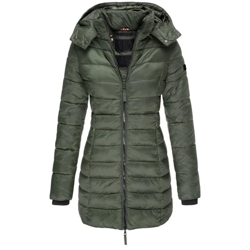 Damen warme Daunenjacke mit Kapuze Olivia 2