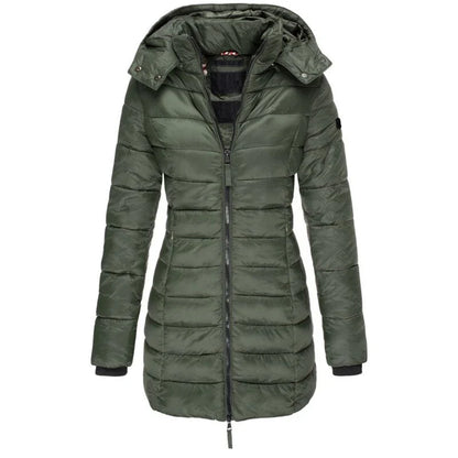 Damen warme Daunenjacke mit Kapuze Olivia 2