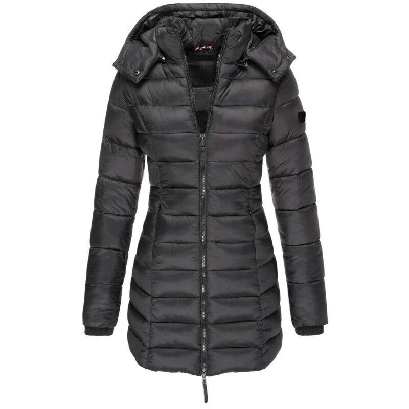 Damen warme Daunenjacke mit Kapuze Olivia 5
