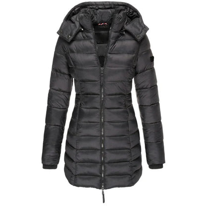 Damen warme Daunenjacke mit Kapuze Olivia 5