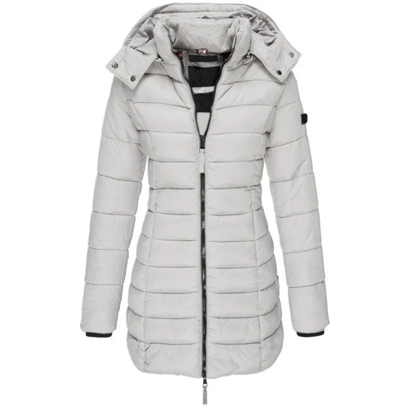 Damen warme Daunenjacke mit Kapuze Olivia 6