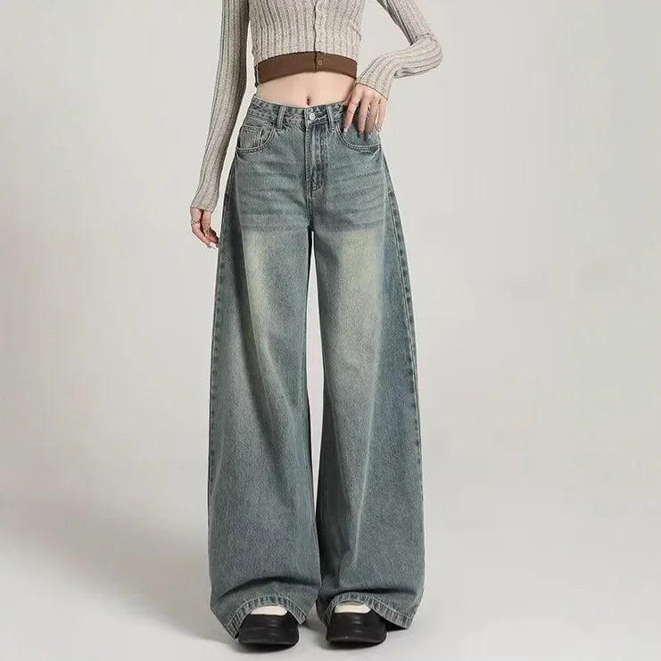 Jeans für Frauen | Lang hohe Taille Relaxed Fit
