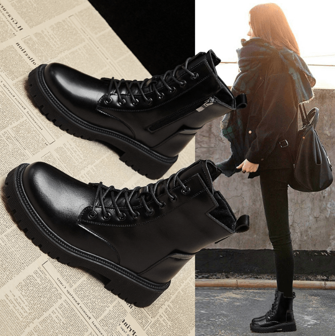 Damenstiefel Hoch Ausgeschnitten mit Reißverschluss | Winter