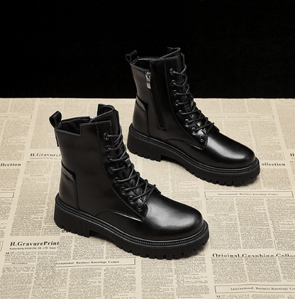 Damenstiefel Hoch Ausgeschnitten mit Reißverschluss | Winter