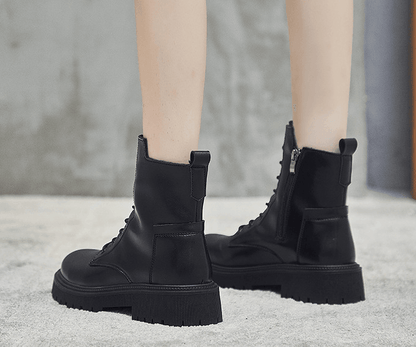 Damenstiefel Hoch Ausgeschnitten mit Reißverschluss | Winter