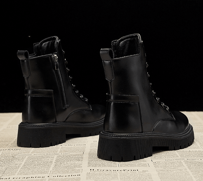 Damenstiefel Hoch Ausgeschnitten mit Reißverschluss | Winter