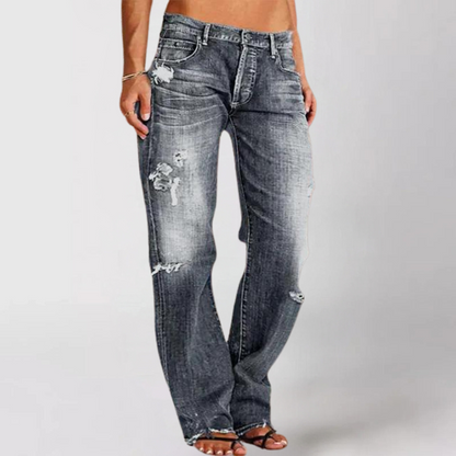 Denim Jeans Damen | Weites Bein & Destroyed Look