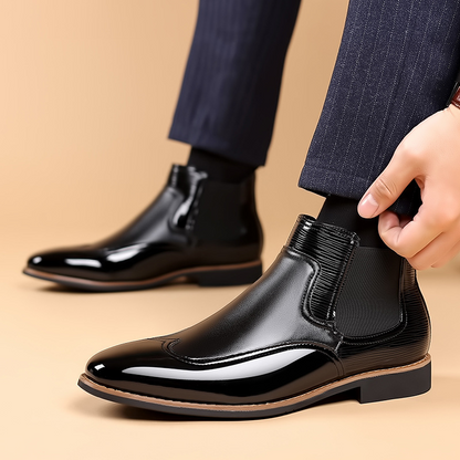 Men's Chelsea boots styled as versatile everyday footwear