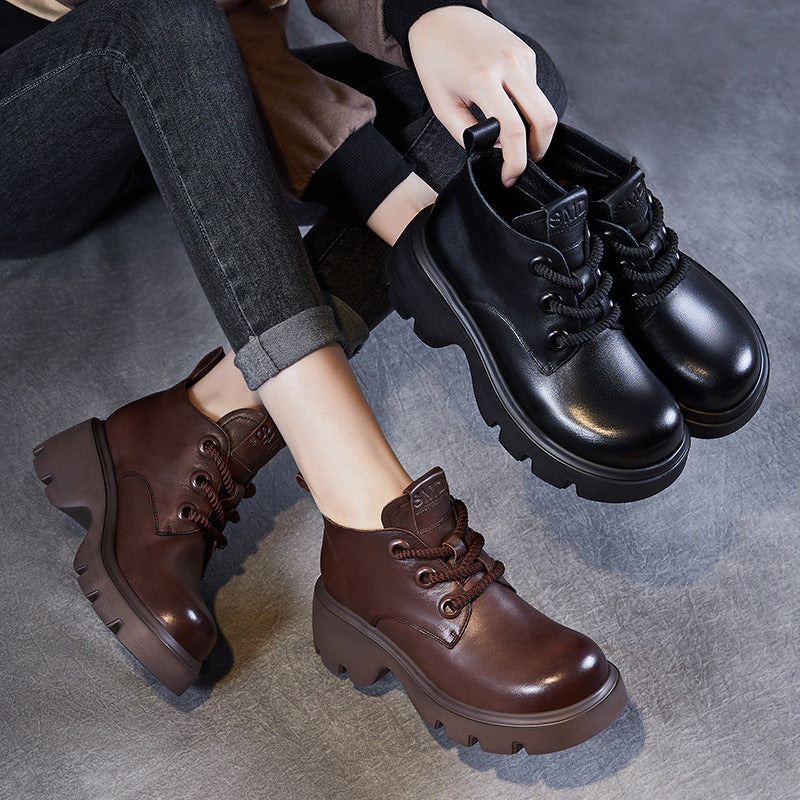 Dirndl Schuhe | Modernes Design Plateauzool Schnürung