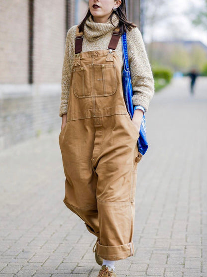 Jumpsuit Damen | Canvas Overall mit Trägern & Utility-Taschen