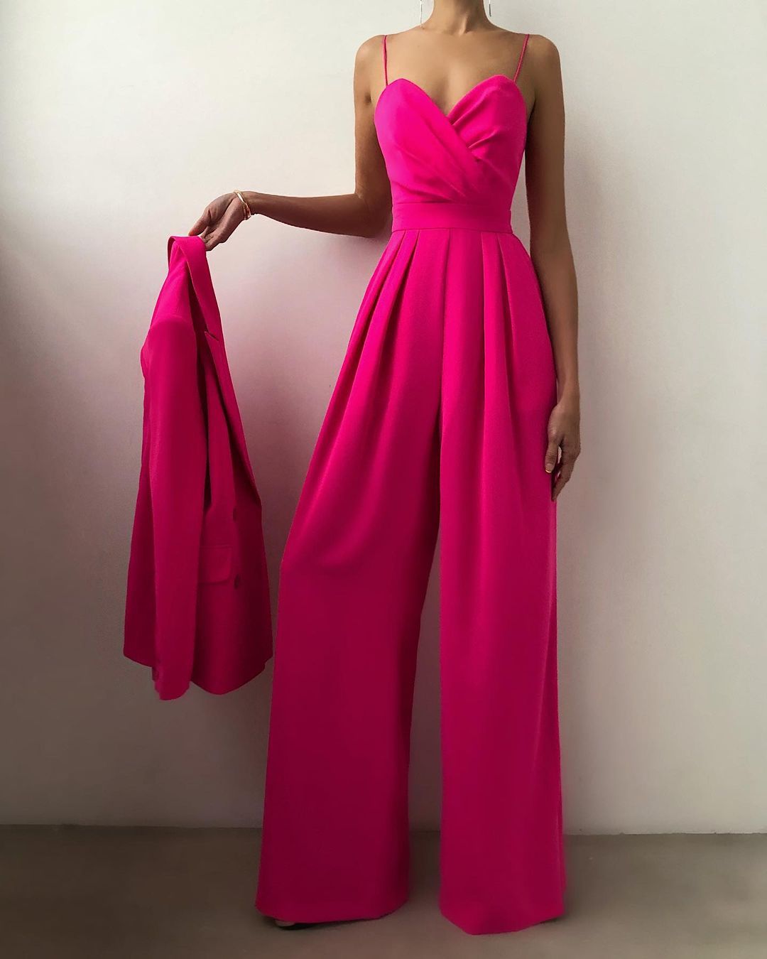 Jumpsuit Damen | Eleganter Sweetheart-Ausschnitt & Weites Palazzo-Bein