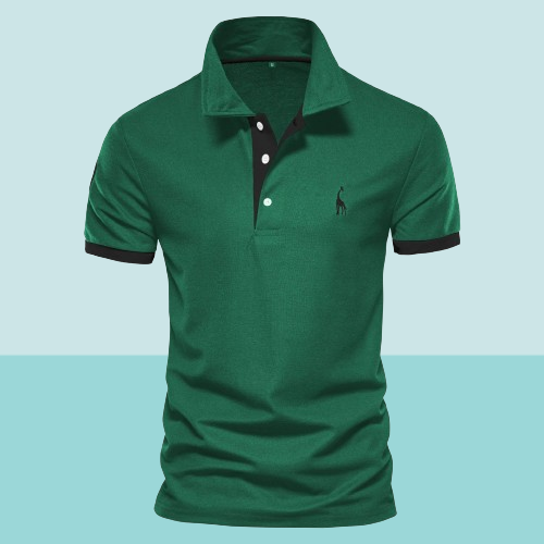 Polohemd Herren | Sportlich-Elegantes Kontrastdesign & Stickerei-Detail