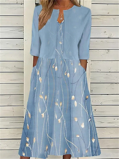 Midikleid Damen | Zweiteiler & Blumenprint