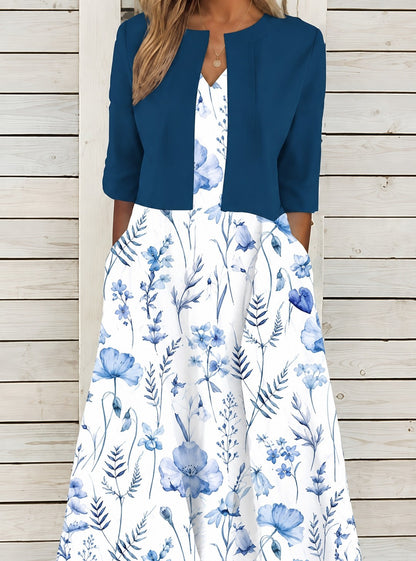 Midikleid Damen | Zweiteiler & Blumenprint