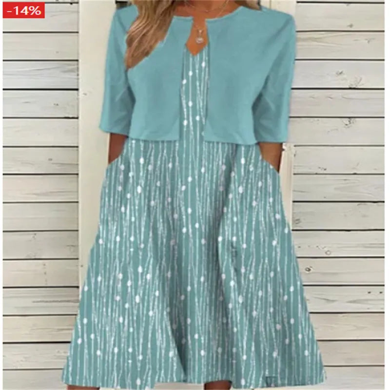 Midikleid Damen | Zweiteiler & Blumenprint