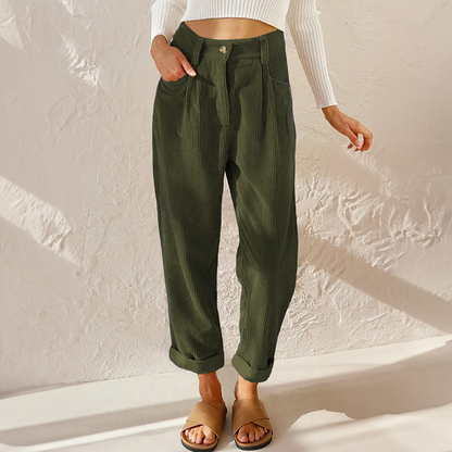 Emilia | Damen Sommer Hose mit Hoher Taille und weitem Bein 6