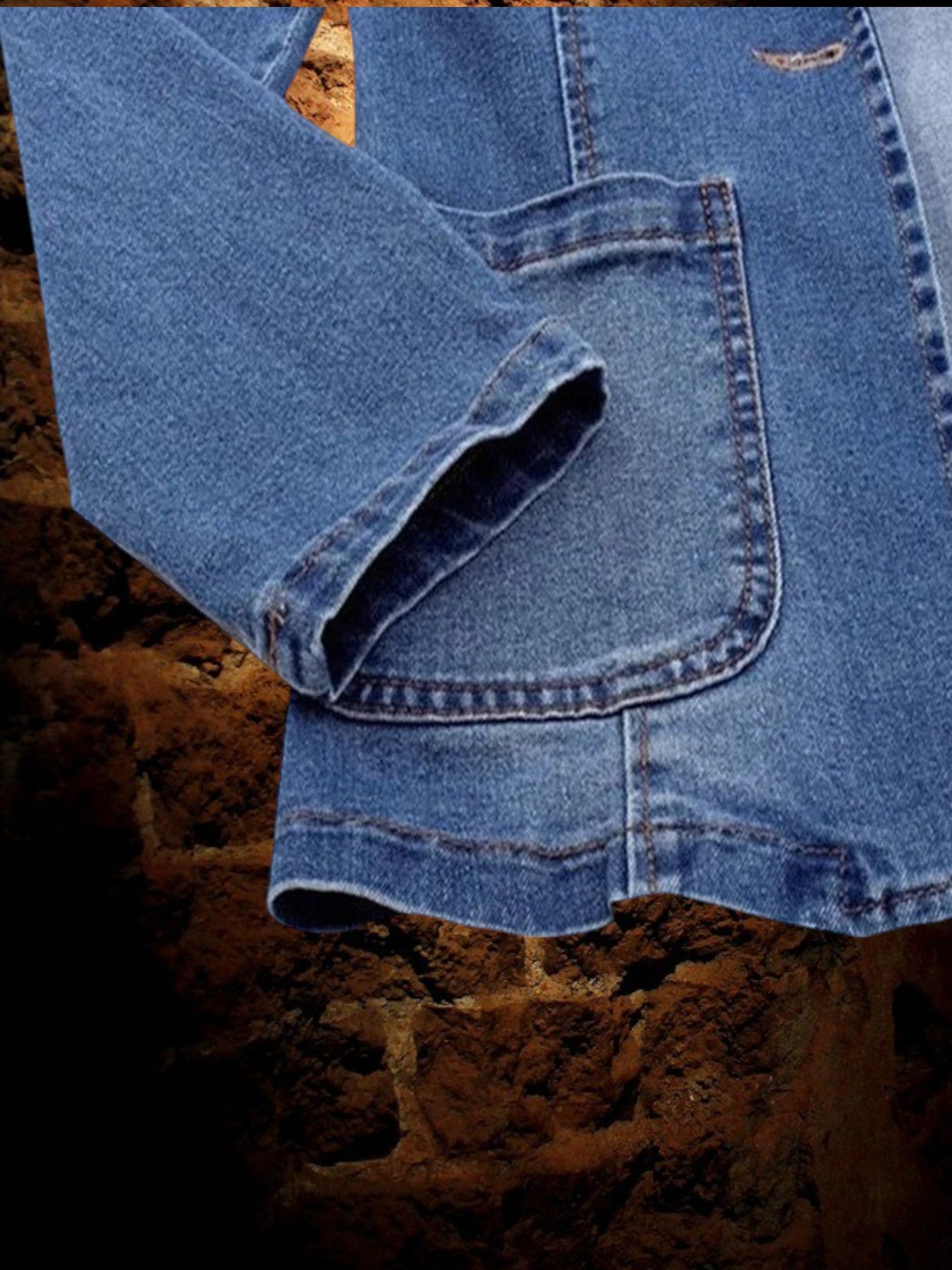 Emma | Stilvoller Denim Blazer für Damen in Blau mit Knopfverschluss und langem Arm