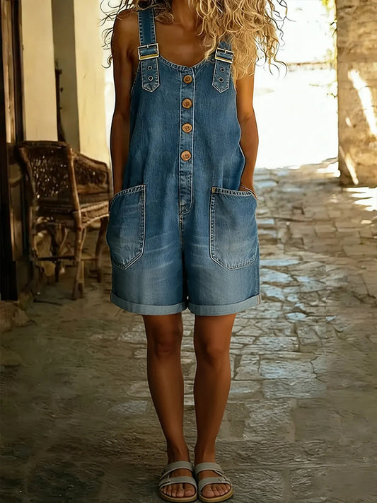 Jumpsuit Damen | Lässiger Jeans-Overall mit Taschen