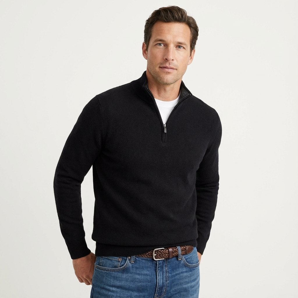 Fabian | Herren Quarter-Zip Pullover Stehkragen 1