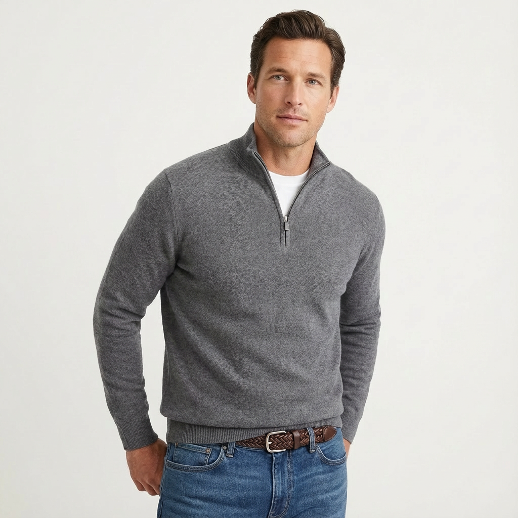 Fabian | Herren Quarter-Zip Pullover Stehkragen 8