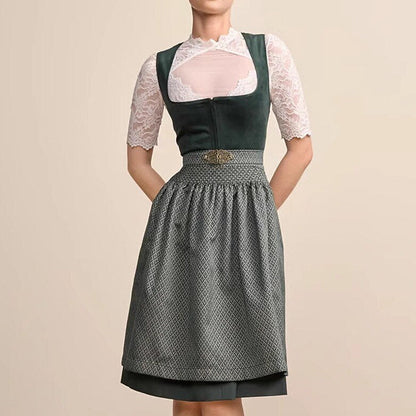 Figurbetontes Midi-Dirndlkleid | Oktoberfest-Outfit