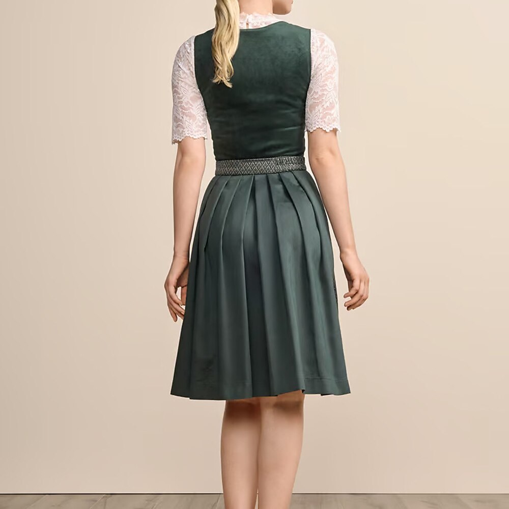 Figurbetontes Midi-Dirndlkleid | Oktoberfest-Outfit