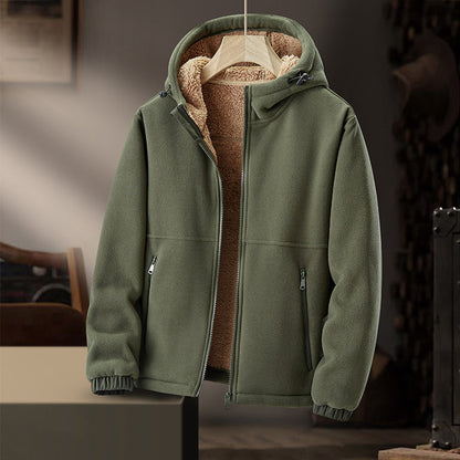 Fleecejacke für Herren | Mit Kapuze, leicht | Winter